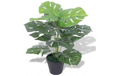 VIDAXL Plante Monstera artificielle avec pot 45 cm Vert  - Vert