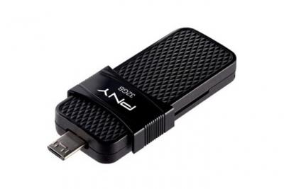 PNY  Duo-Link On-the-Go - Cl&eacute; USB - 32 Go - USB 3.1 / micro USB