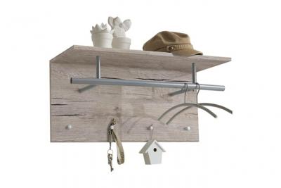 Porte-manteau mural 72x29,3x34,5 cm Ch&ecirc;ne sable FMD Beige
