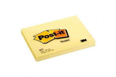 3M Post it repositionnable 76x102mm jaune - bloc de 100 feuilles