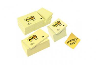 POST IT Post-it - Lot de 5 blocs de notes Jaune 76x76mm + 1 gratuit