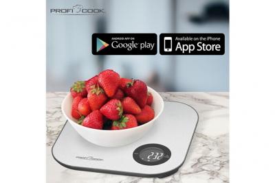 PROFICOOK Balance de cuisine num&eacute;rique, Bluetooth, contr&ocirc;le des calories, iOS ou Android  KW 11158