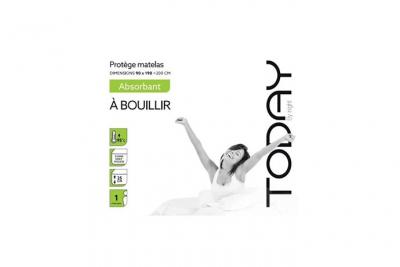 TODAY  Protege Matelas Absorbant 90/190 A Bouillir, Cotton, Blanc