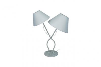 TOSEL PROVEN&Ccedil;ALE - Lampe de chevet double cylindrique m&eacute;tal gris bleu