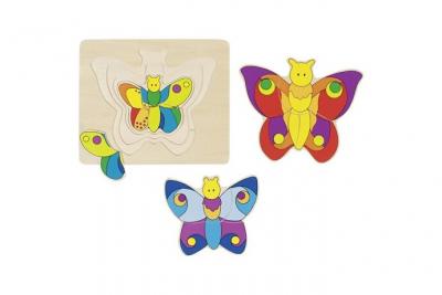 GOKI  Butterfly 4 Couches Puzzle 11 Pi&egrave;ces