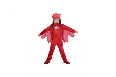 AMSCAN  PJMASQUES BIBOU-Owlette Deguisement, 9902950, Rouge, 7/8 ans