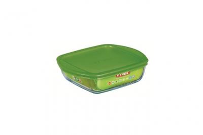 PYREX  plat a four + couvercle cook and store basic 14x12 cm transparent 210p000 6146