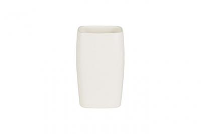  Retro gobelet salle de bain - 11x7x7cm - blanc