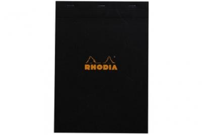 RHODIA Bloc  Couverture noire - format A4 - r&eacute;glure 5x5 - 80g
