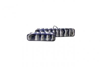 MIDLAND Rideaux de Porte 14 Chenilles Gris et Blanc