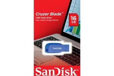 SANDISK  16 GB Cruzer Blade USB Flash Drive - Electric Blue