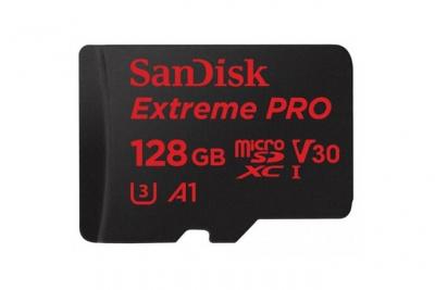 SANDISK  extreme pro microsdxc uhs-i u3 v30 a1 128 go + adaptateur sd SDSQXCG-128G-GN6MA