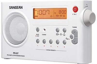 SANGEAN Radio Portable -  - PR-D7 - Num&eacute;rique - 875-108 MHz - 16 W - Blanc