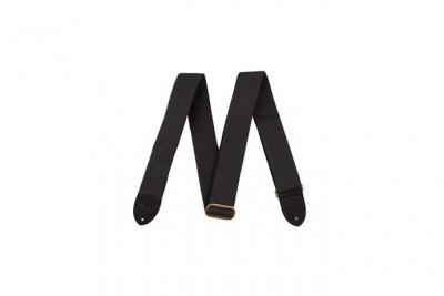 FENDER  Sangle De Guitare En Coton / Cuir 2"" Avec Logo, Noir