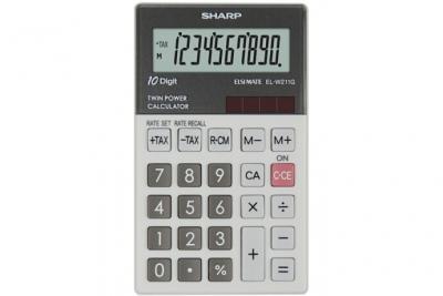 SHARP  EL-W211G Calculette &agrave; 10 chiffres, calcul de l'imp&ocirc;t