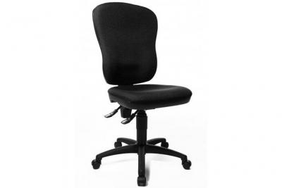Chaise de bureau pivotante Topstar&reg; Point 80, grand dossier, assise galb&eacute;e, noir