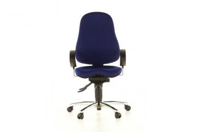 Si&egrave;ge wellness / Si&egrave;ge de bureau SITNES 10, tissu bleu, chrom&eacute;