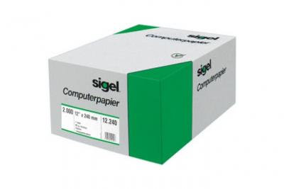 SIGEL  DIN-Computer paper - Perfor&eacute; - 240 x 305 mm - 80 g/m&sup2; - 2000 feuille(s) papier uni