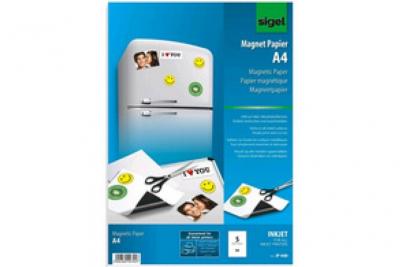 SIGEL  - papier magn&eacute;tique - 5 feuille(s)