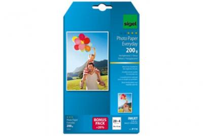 SIGEL Sige Everyday IP718 - Haute-brillance - 100 x 150 mm - 200 g/m&sup2; - 24 feuille(s) papier photo