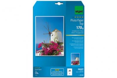 SIGEL  Ip663 Papier Photo Jet d'encre, Ultra Brillant, A4 (21 X 29,7 cm), 125G/M&sup2;, 25 Feuilles