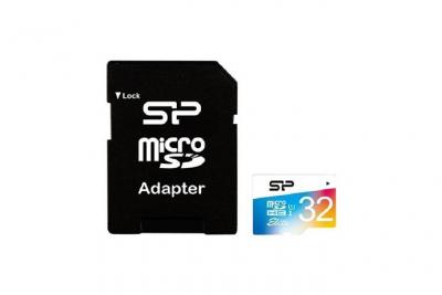 SP SILICON POWER Micro SD 32GB SILICON POWER UHS-1 Elite/SDHC M/Adapt. Color