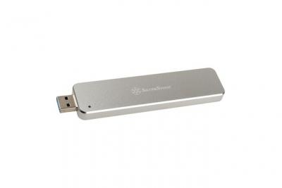 SILVERSTONE  sst-ms09s, m.2 ssd auf usb-a 3.1 geh&auml;use, silber