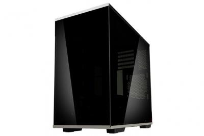 SILVERSTONE  SST-LD01B Lucid Micro ATX Tower, TG - wei&szlig;/schwarz