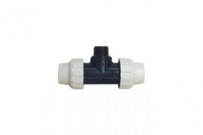 SOMATHERM FOR YOU Raccord plastique T&eacute; M&acirc;le 1/2 au centre pour tube pe &Oslash;20 mm - brut