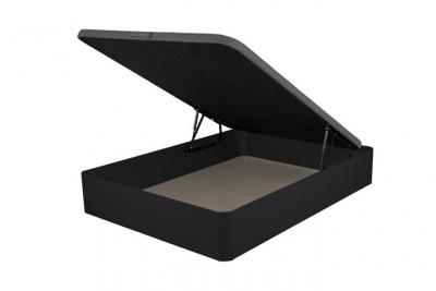 VENTE UNIQUE Sommier coffre 160 x 200 cm en simili - Noir mat - ONIRY de DREAMEA Play