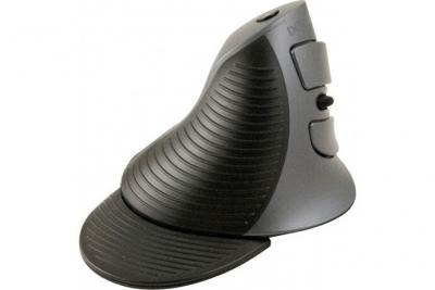 KOMELEC MICRO CONECTICPLUS Souris dordinateur verticale 5 boutons sans fil 2.4 Ghz noire