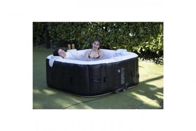 SUNSPA Spa gonflable avec bandeau LED  AC02LED 185 65 cm 6 places Carr&eacute; Avec filtre