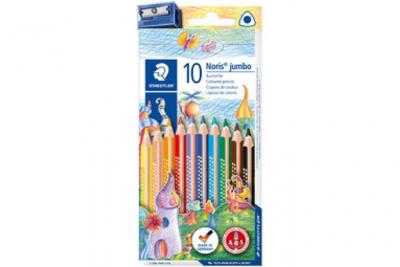 STAEDTLER   crayon de couleur noris jumbo, &eacute;tui de 10 noir