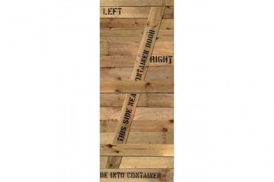 PLAGE Sticker Adh&eacute;sif de porte Ondoor- Bois brut - 204 x 83 cm