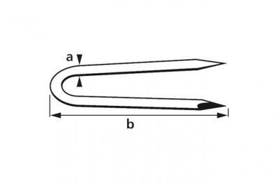 SUKI  - crampillon acier zingu&eacute; galvanis&eacute; &oslash; 2,5 x 25 mm BD-487747