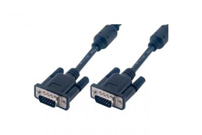 MCL C&acirc;ble S-VGA HD15 m&acirc;le / m&acirc;le surblind&eacute; 3 coax + 9 fils - 50m Noir