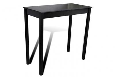Table de bar noir mdf 115 x 55 x 107 cm
