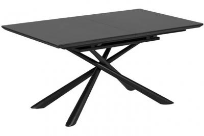 Table de salle &agrave; manger Theone table extensible noire 160/210 x 90 cm