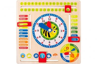 SMALL FOOT Tableau Educatif Date, Heure Et Saisons, En Allemand