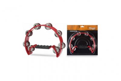 STAGG Tambourin  Tab-2 Rd - Rouge Demi Lune Avec Cymbalettes