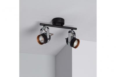 TECHBREY Lampe de Plafond Orientable Sinner 2 Spots Noir Noir
