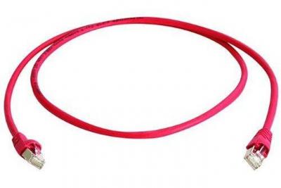 TELEGARTNER Teleg&auml;rtner RJ45 (crois&eacute;) r&eacute;seau informatique C&acirc;ble de raccordement CAT 6a S/FTP 3.00 m rouge ignifuge, sans halog&egrave;ne 