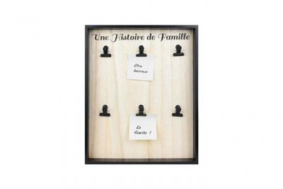 PARIS PRIX Porte Photo 6 Pinces ""clipboard"" 38cm Noir