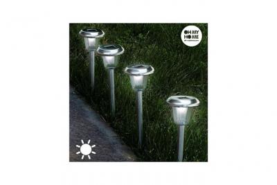 BIGBUY GARDEN Torche Lumi&egrave;re Solaire Circulaire Oh My Home (Pack de 4)