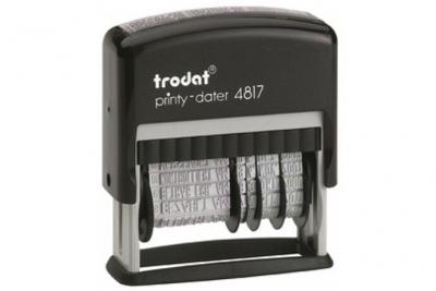 TRODAT  wortbandstempel printy dater 4817, mit datum, schwarz 