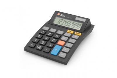 TWEN J 1010 Calculatrice de bureau noir Ecran: 10 solaire, &agrave; pile(s) (l x H x P) 112 x 40 x 141 mm