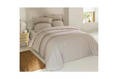 VISION  Parure de couette Anthony - 100% coton - 240 x 260 cm - Beige