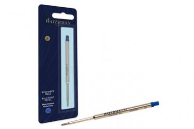 WATERMAN  recharge bille , pointe fine, bleue, blister X 1