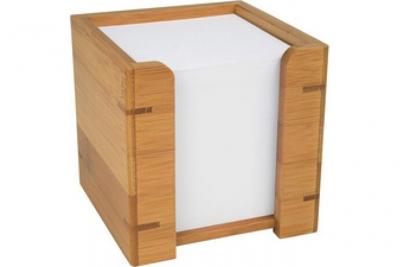 WEDO  061707 cube-m&eacute;mo en bambou clair rempli