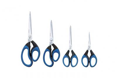 WEDO  Ciseaux Soft-Cut, Pointu, Longueur: 210 Mm, Noir/Bleu